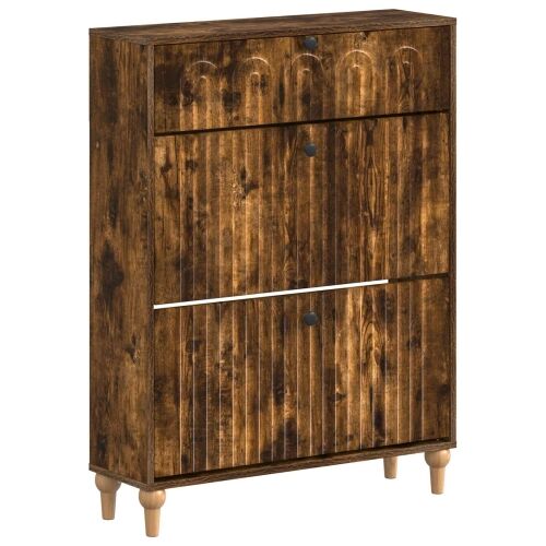 Ormar za cipele ALKMAAR 78 x 24 x 103 cm Konstruirano drvo - Dimljeni hrast Cijena