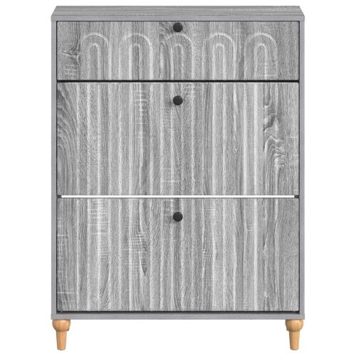 Ormar za cipele ALKMAAR 78 x 24 x 103 cm Konstruirano drvo - Siva Sonoma Cijena