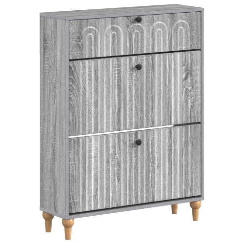 Ormar za cipele ALKMAAR 78 x 24 x 103 cm Konstruirano drvo - Siva Sonoma Cijena