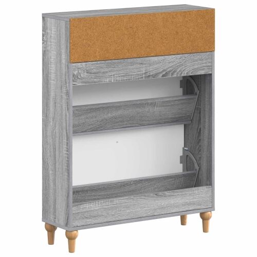Ormar za cipele ALKMAAR 78 x 24 x 103 cm Konstruirano drvo - Siva Sonoma Cijena