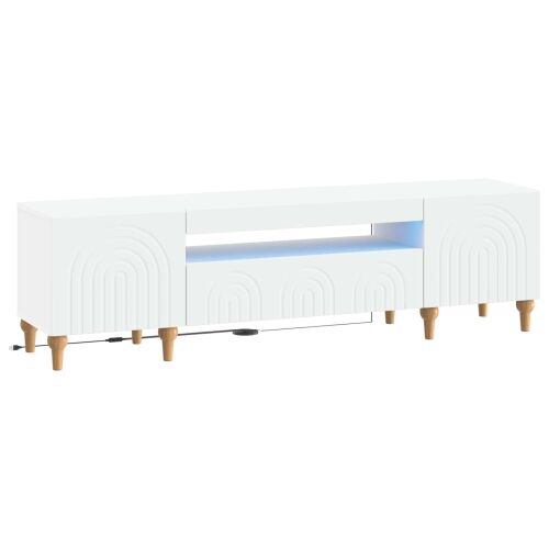 LED TV kabinet ALKMAAR 153 x 35 x 43 cm Bijela - Bijela Cijena