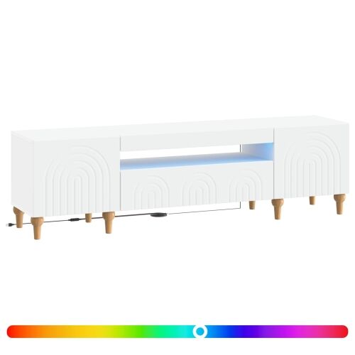 LED TV kabinet ALKMAAR 153 x 35 x 43 cm Bijela - Bijela Cijena