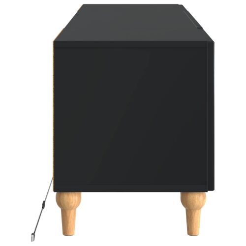 LED TV kabinet ALKMAAR 153 x 35 x 43 cm Crna Konstruirano drvo - Crna Cijena