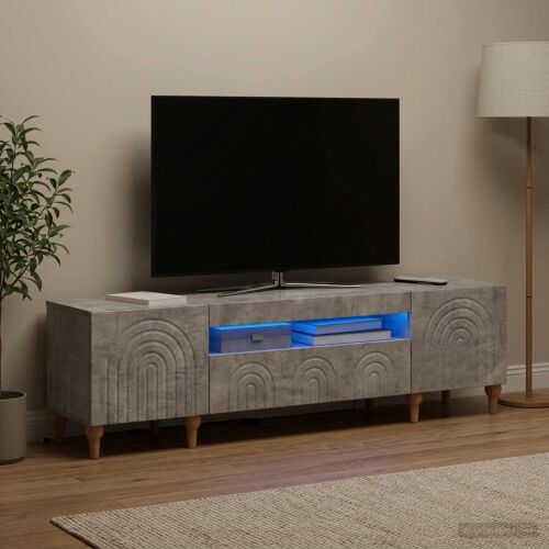 LED TV kabinet ALKMAAR 153 x 35 x 43 cm Betonska siva - Betonska siva Cijena