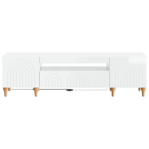 LED TV kabinet ALKMAAR 153 x 35 x 43 cm Bijela visokog sjaja - Bijela visokog sjaja Cijena