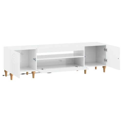 LED TV kabinet ALKMAAR 153 x 35 x 43 cm Bijela visokog sjaja - Bijela visokog sjaja Cijena