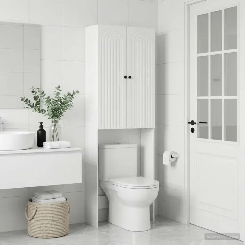 Kabinetska WC ALKMAAR Bijela 66 x 25,5 x 190 cm - Bijela Cijena
