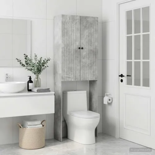 Kabinetska WC ALKMAAR Betonska siva 66 x 25,5 x 190 cm - Betonska siva Cijena
