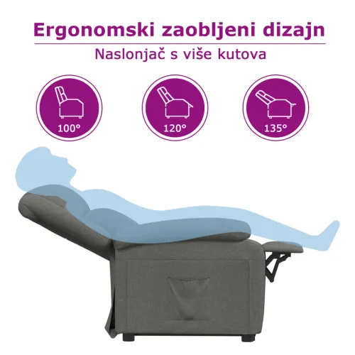 Naslonjač od umjetne kože crni - Crna 1 Cijena
