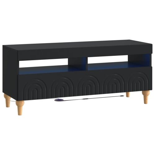 LED TV kabinet ALKMAAR 100 x 35 x 43 cm Crna Konstruirano drvo - Crna Cijena