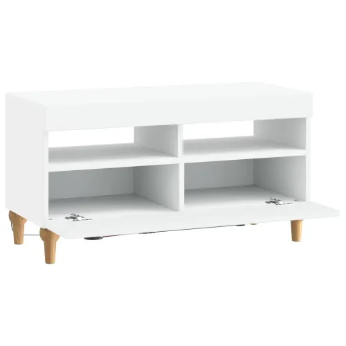 LED TV kabinet ALKMAAR 81 x 35 x 43 cm Bijela Konstruirano drvo - Bijela Cijena