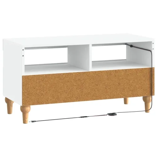 LED TV kabinet ALKMAAR 81 x 35 x 43 cm Bijela Konstruirano drvo - Bijela Cijena