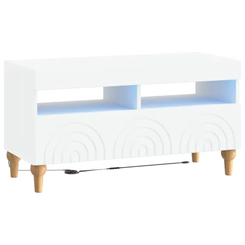 LED TV kabinet ALKMAAR 81 x 35 x 43 cm Bijela Konstruirano drvo - Bijela Cijena