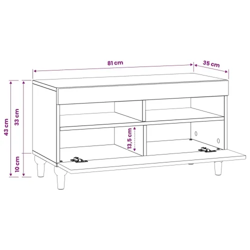 LED TV kabinet ALKMAAR 81 x 35 x 43 cm Hrast sonoma - Hrast sonoma Cijena
