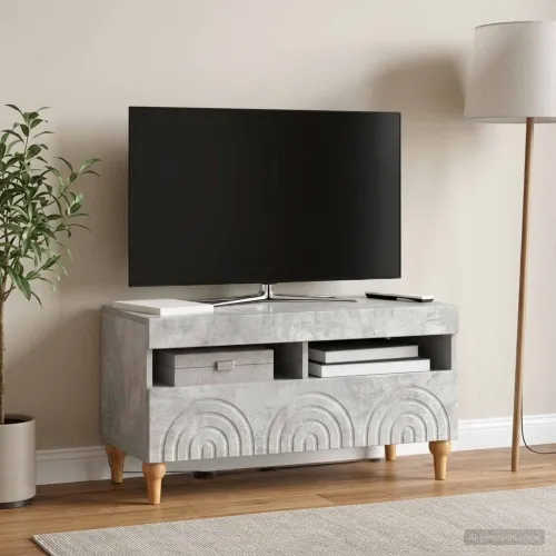 LED TV kabinet ALKMAAR 81 x 35 x 43 cm Betonska siva - Betonska siva Cijena