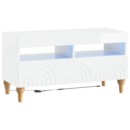 LED TV kabinet ALKMAAR 81 x 35 x 43 cm Bijela visokog sjaja - Bijela visokog sjaja Cijena