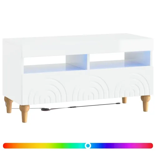 LED TV kabinet ALKMAAR 81 x 35 x 43 cm Bijela visokog sjaja - Bijela visokog sjaja Cijena