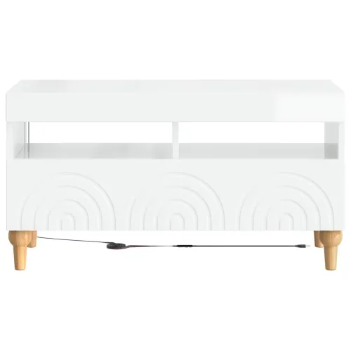 LED TV kabinet ALKMAAR 81 x 35 x 43 cm Bijela visokog sjaja - Bijela visokog sjaja Cijena