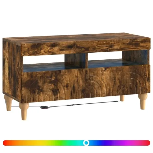 LED TV kabinet ALKMAAR 81 x 35 x 43 cm Dimljeni hrast - Dimljeni hrast Cijena