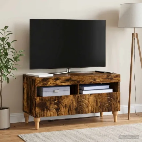 LED TV kabinet ALKMAAR 81 x 35 x 43 cm Dimljeni hrast - Dimljeni hrast Cijena