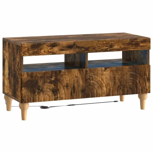 LED TV kabinet ALKMAAR 81 x 35 x 43 cm Dimljeni hrast - Dimljeni hrast Cijena