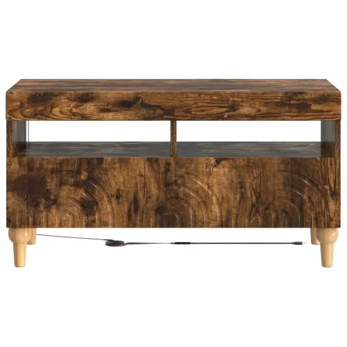 LED TV kabinet ALKMAAR 81 x 35 x 43 cm Dimljeni hrast - Dimljeni hrast Cijena