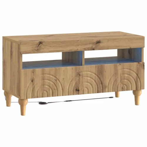 LED TV kabinet ALKMAAR 81 x 35 x 43 cm Hrast artisan - Hrast artisan Cijena