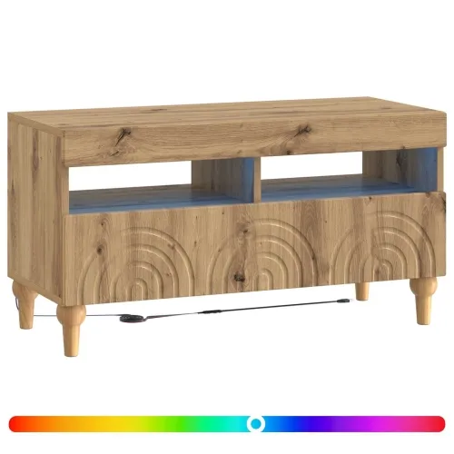 LED TV kabinet ALKMAAR 81 x 35 x 43 cm Hrast artisan - Hrast artisan Cijena