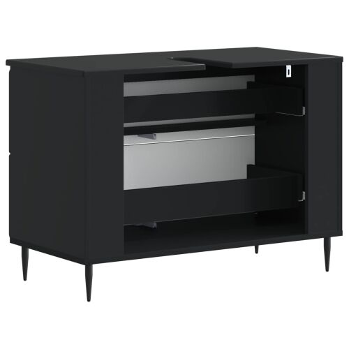 Kupaonski ormarić za sudoper ZWOLLE Crna 82 x 41 x 58,5 cm - Crna Cijena