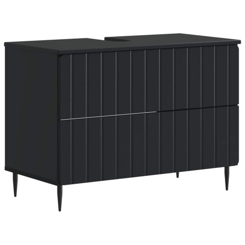 Kupaonski ormarić za sudoper ZWOLLE Crna 82 x 41 x 58,5 cm - Crna Cijena