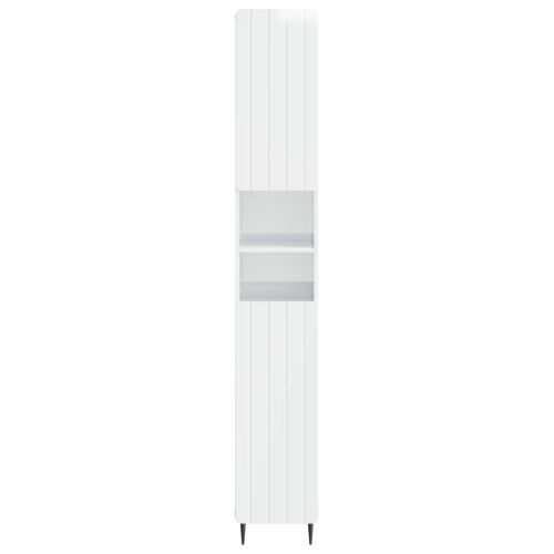 Kupaonski ormar s otvorenom policom ZWOLLE Bijela visokog sjaja - Bijela visokog sjaja Cijena