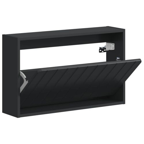 Ormar za cipele na zidu ZWOLLE 71 x 17 x 43 cm Crna - Crna Cijena