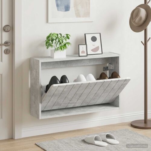Ormar za cipele na zidu ZWOLLE 71 x 17 x 43 cm Betonska siva - Betonska siva Cijena