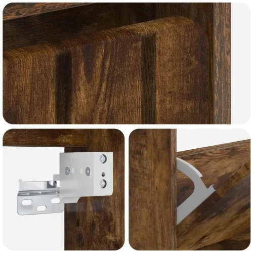 Ormar za cipele na zidu ZWOLLE 71 x 17 x 86 cm Dimljeni hrast - Dimljeni hrast Cijena