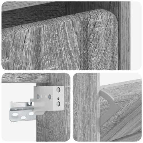 Ormar za cipele na zidu ZWOLLE 71 x 17 x 86 cm Siva Sonoma - Siva Sonoma Cijena