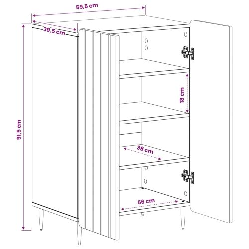 Ormar za cipele ZWOLLE 59,5 x 39,5 x 91,5 cm Konstruirano drvo - Hrast sonoma Cijena