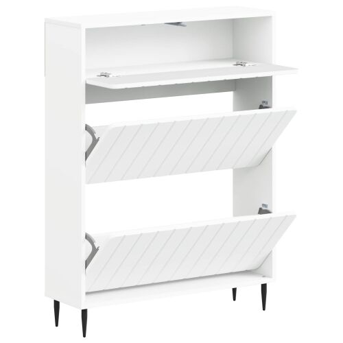 Ormar za cipele ZWOLLE 78 x 24 x 103 cm Konstruirano drvo - Bijela Cijena