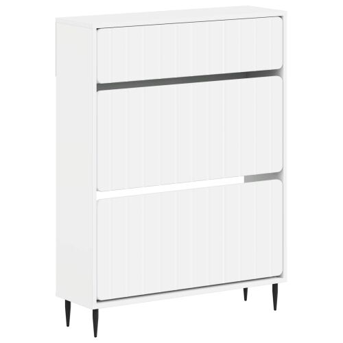 Ormar za cipele ZWOLLE 78 x 24 x 103 cm Konstruirano drvo - Bijela Cijena