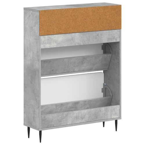 Ormar za cipele ZWOLLE 78 x 24 x 103 cm Konstruirano drvo - Betonska siva Cijena