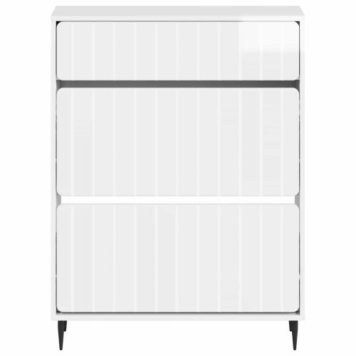 Ormar za cipele ZWOLLE 78 x 24 x 103 cm Konstruirano drvo - Bijela visokog sjaja Cijena