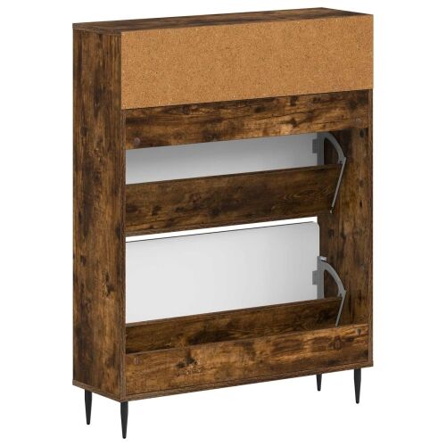 Ormar za cipele ZWOLLE 78 x 24 x 103 cm Konstruirano drvo - Dimljeni hrast Cijena