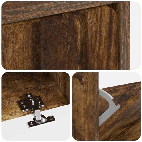 Ormar za cipele ZWOLLE 78 x 24 x 103 cm Konstruirano drvo - Dimljeni hrast Cijena