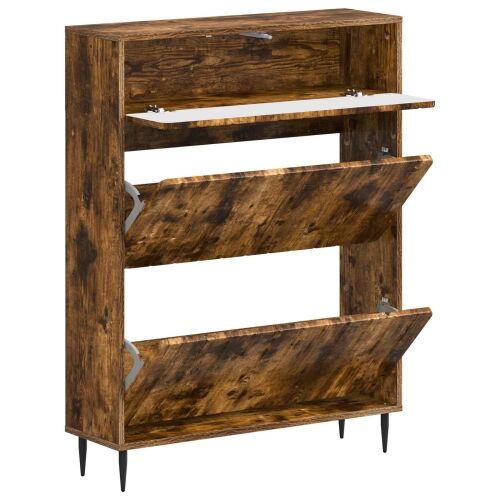 Ormar za cipele ZWOLLE 78 x 24 x 103 cm Konstruirano drvo - Dimljeni hrast Cijena