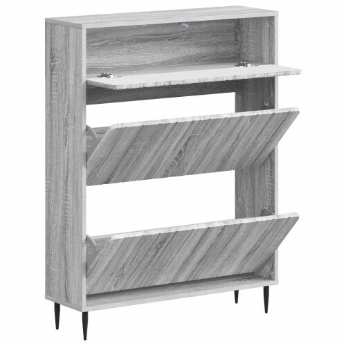 Ormar za cipele ZWOLLE 78 x 24 x 103 cm Konstruirano drvo - Siva Sonoma Cijena