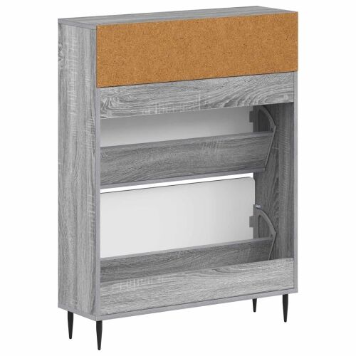Ormar za cipele ZWOLLE 78 x 24 x 103 cm Konstruirano drvo - Siva Sonoma Cijena