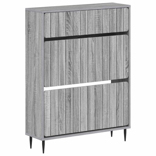 Ormar za cipele ZWOLLE 78 x 24 x 103 cm Konstruirano drvo - Siva Sonoma Cijena