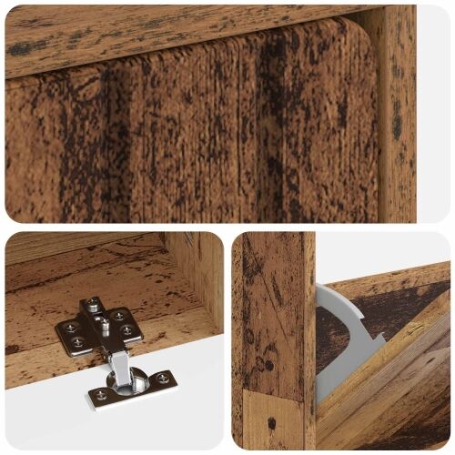 Ormar za cipele ZWOLLE 78 x 24 x 103 cm Konstruirano drvo - Staro drvo Cijena