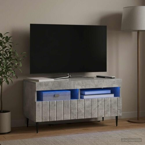 LED TV kabinet ZWOLLE 81 x 35 x 43 cm Betonska siva - Betonska siva Cijena