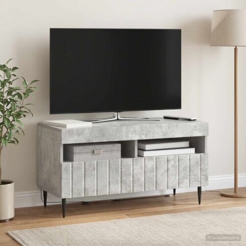LED TV kabinet ZWOLLE 81 x 35 x 43 cm Betonska siva - Betonska siva Cijena