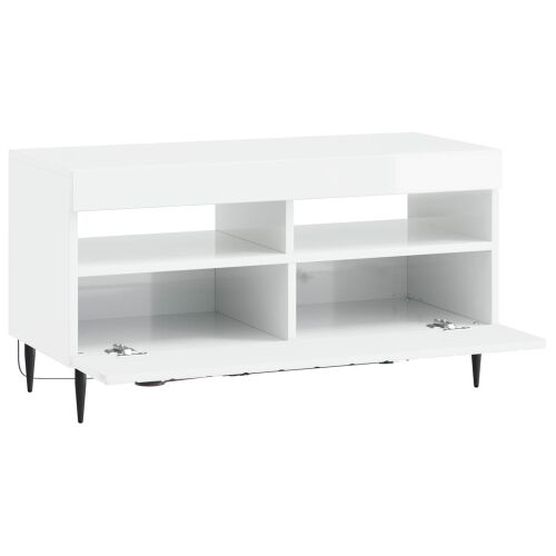 LED TV kabinet ZWOLLE 81 x 35 x 43 cm Bijela visokog sjaja - Bijela visokog sjaja Cijena